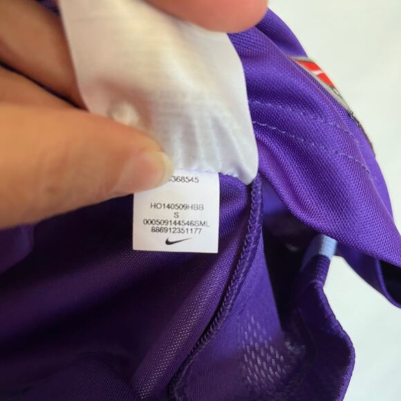 Nike Team Mens Practice Jersey Size Small No Team No Name Purple White Stripes - Picture 9 of 11